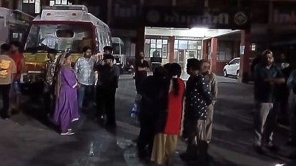 Visuals from outside the district hospital.