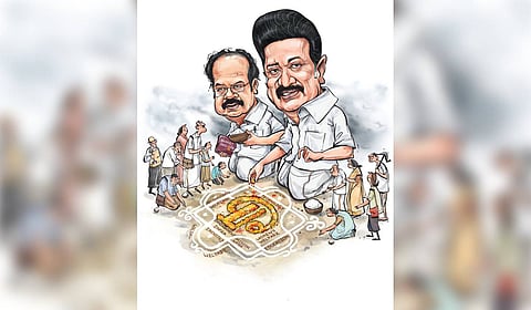 The ruling DMK has resisted the temptation to go for big-bang announcements, perhaps constrained by its financial situation.