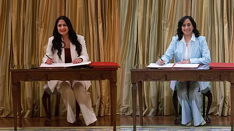 Delhi-born Kamal Khera, (L) Indo-Canadian Anita Anand (R)