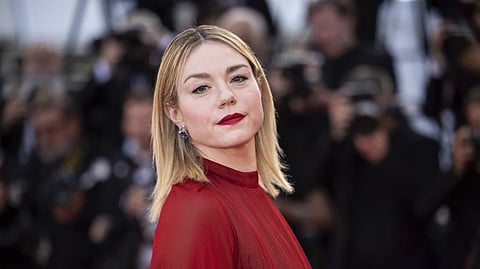 Emilie Dequenne appears at the awards ceremony during the 76th international film festival, Cannes, southern France on May 27, 2023. 