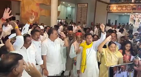 This was the second day in succession that the Congress MLAs raised the issue in the House and outside.