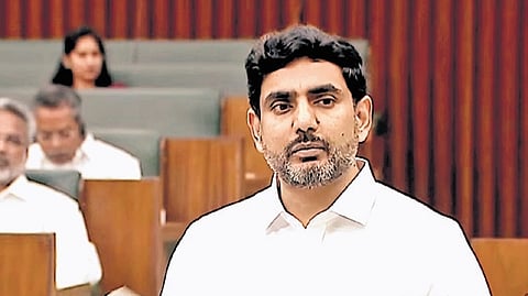 Minister for HRD and IT Nara Lokesh.