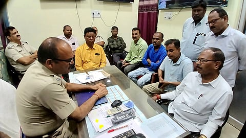 Congress leaders holding discussion with senior police officers on Tuesday