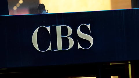 The CBS logo at the entrance to its headquarters, in New York, Dec. 6, 2018.