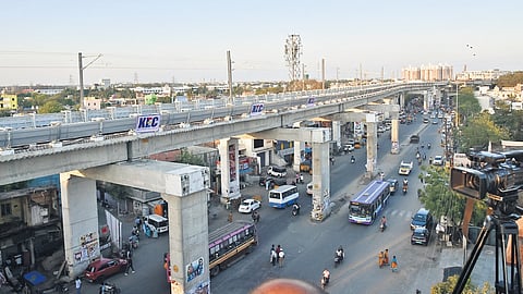 An aerial view of a portion of Mullaithottam and Poonamallee stretch | P Jawahar