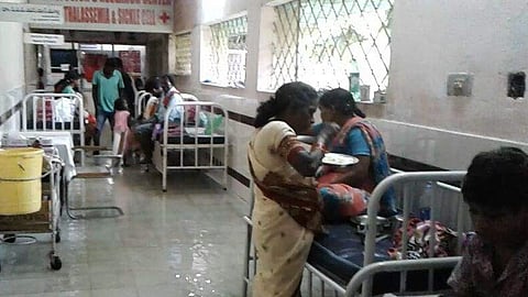 Inside a government hospital at Manchiryal in Telangana.