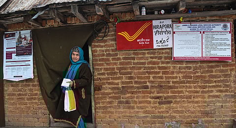 Ulfat Jan, postwoman at Hirpora village in south Kashmir’s Shopian district.