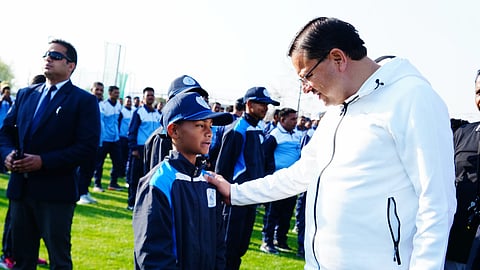 CM Dhami actively participated, riding alongside young participants and even joining them for push-ups, sending a strong message about health and wellness.