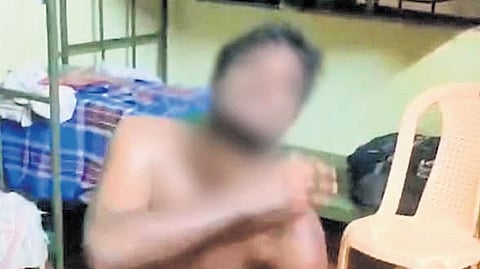 A screengrab of the viral video