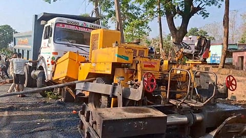 The accident site at Rekula village in Dhenkanal district.