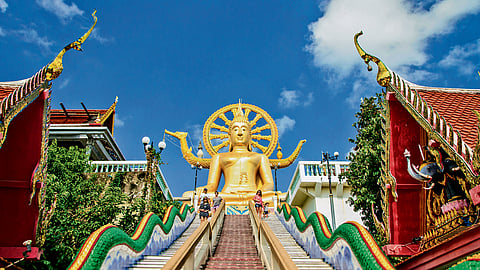 The Wat Phra Yai (Big Buddha Temple) in Thailand
