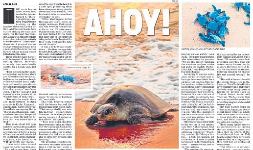 A grab of the report that appeared 
in TNIE on March 15