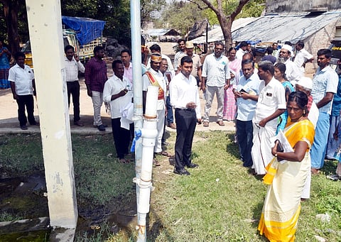 He also inspected a 30,000-litre overhead water tank to assess its maintenance and sanitation.