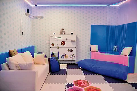 The sensory room in the Bengaluru airport, located near the international lounge at Level 4 of Terminal 2