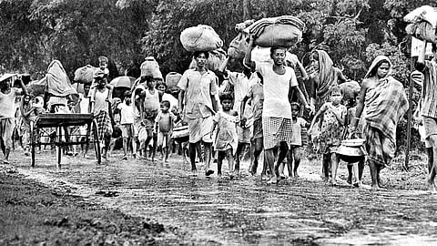 People seen migrating during the partition of East Pakistan