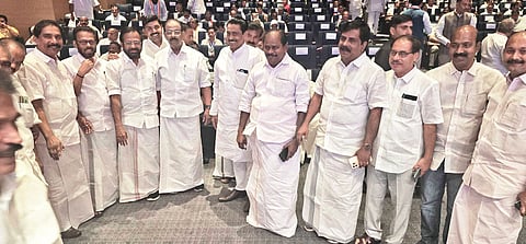 DCC presidents from Kerala with KPCC president K Sudhakaran