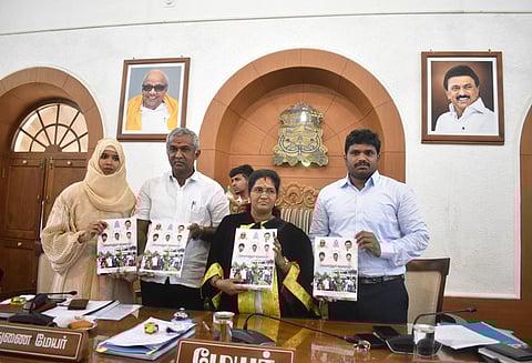 Coimbatore Corporation Mayor, R. Ranganayaki, along with CCMC Commissioner, Sivaguru Prabakaran, and other officials tabled the CCMC’s annual budget.