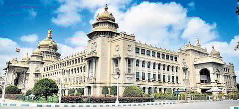 A view of Vidhana Soudha in Bangalore.