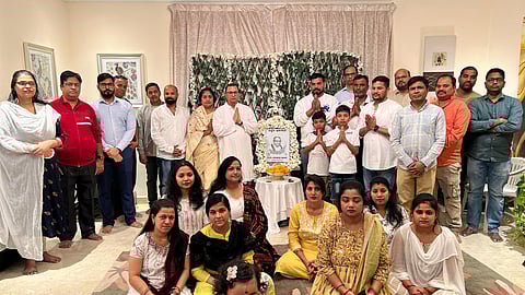 Members of Bahrain Odia Samaj at memorial meet for Dr Debendra Pradhan.