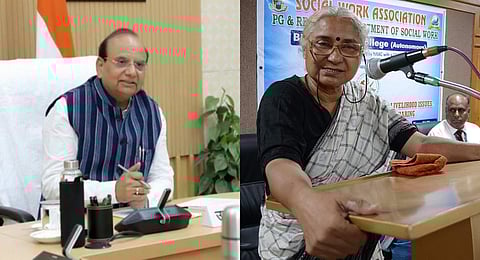 The origins of the legal battle date back to 2000, when Patkar sued Saxena, who was then heading an Ahmedabad-based NGO, the Council for Civil Liberties, over advertisements allegedly defaming her and the Narmada Bachao Andolan.