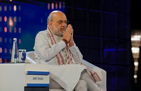 Union Home Minister Amit Shah at the 'Times Now Summit 2025', in New Delhi, Friday, March 28, 2025. 
