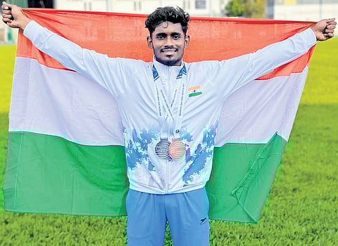 Manikandan won bronze in the long jump & silver in the relay competitions at the Asian Deaflympics in Malaysia