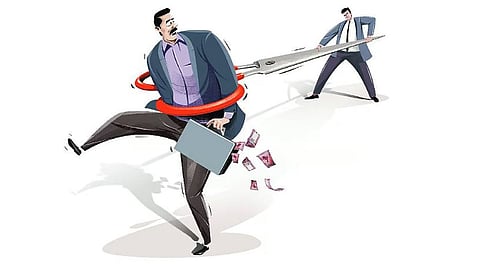 Central tax collections declined by 7.2% year-over-year, while state tax administrations recorded 2.3% growth during the same period. (Image used for representative purpose.)