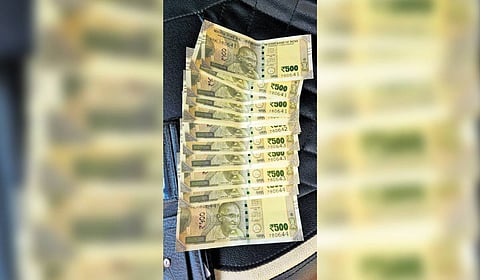During the search, officers recovered 17 counterfeit notes of Rs 500 denomination.