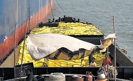 Irrigation and Civil Supplies Minister N Uttam Kumar Reddy flagged off the first shipment of rice dispatched to the Philippines from Kakinada Port in Andhra Pradesh on Monday