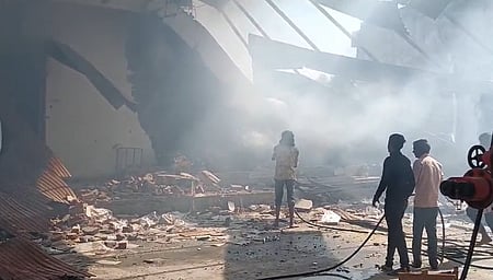 The blast, which occurred at Deepak Traders on Dhunwa Road, had caused the godown’s roof slab to collapse, leaving behind devastation.  