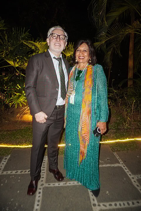 Kevin Kelly with Kiran Mazumdar-Shaw