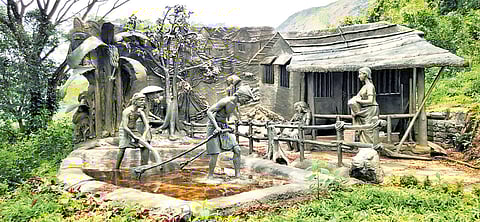 The settlement memorial tourism village near the Idukki arch dam