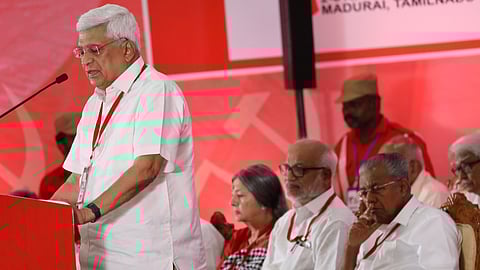CPM polit bureau coordinator Prakash Karat inaugurating the 24th party meet.