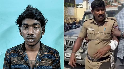 During the operation, one of the gang members, identified as Vijay alias Mottai Vijay from Thilaspet, Puducherry, attacked police personnel with a machete.