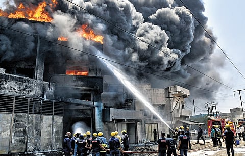 Twenty-one people were killed in a fire at a chemical factory on Tuesday.