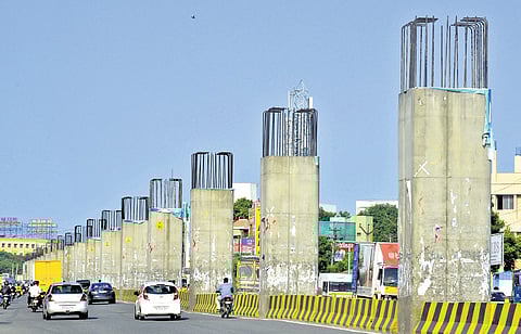 Public Works Minister E V Velu informed the Assembly that the works are ongoing for the Maduravoyal-Chennai Port expressway project at a cost of Rs 3,570 crore, implemented by a Mumbai-based firm