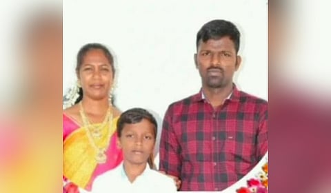 Haridas, his wife Suganthi and son Leo Daniel