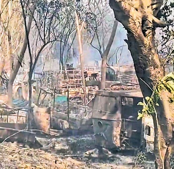 No casualties were reported in the incident.