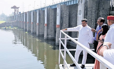 Water Minister Parvesh Verma inspects Wazirabad WTP on Thursday 