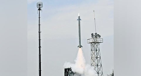 Medium-range surface-to-air missile test fired off Odisha coast