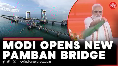PM Modi inaugurates new Pamban bridge in TN, flags off new Chennai train