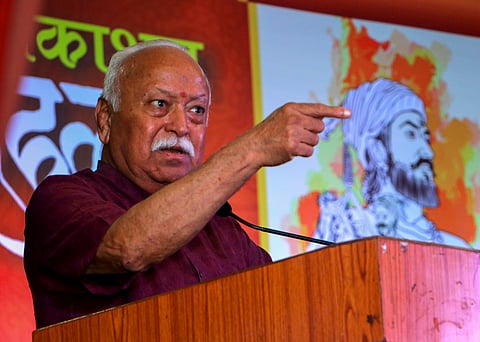 Sangh welcomes all who pay respect to Bharat Mata, saffron flag: Mohan Bhagwat