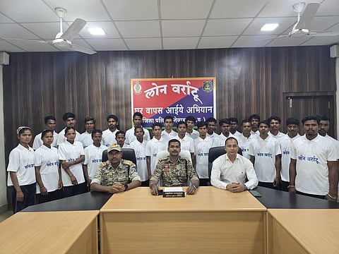 26 Maoist cadres surrendered under 'Lon Varratu' in Dantewada (Photo | Special arrangement)
