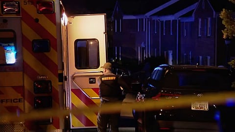 Law enforcement respond to a deadly shooting at a town house complex in Spotsylvania County, Va., on Tuesday, April 8, 2025.