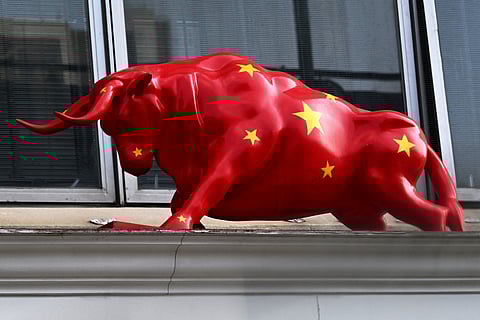 A view of ships under construction at the Jinling Shipyard in Nanjing in eastern China's Jiangsu province Friday, April 11, 2025.