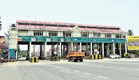 Revised fees displayed at the Kumbalam toll plaza