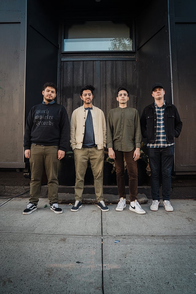 (L-R) Adam O’Farrill on Trumpet & Electronics , Sharik Hasan on Piano & Synths, Tarun Balani on Drums, Vocals & Electronics and Olli Hirvonen on Guitar & Electronics