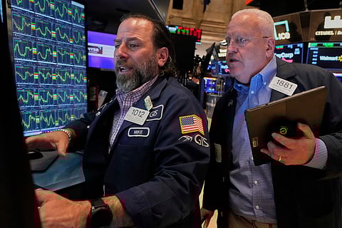 The S&P 500 was up 0.4% in morning trading after swinging between small gains and losses.