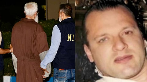 Tahawwur Hussain Rana  formally arrested by NIA (L).  David Coleman Headley.