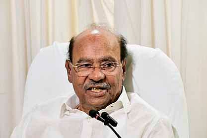 S. Ramadoss Founder of Pattali Makkal Katchi addresses the media during a presser at Tailapuram in Villupuram. 